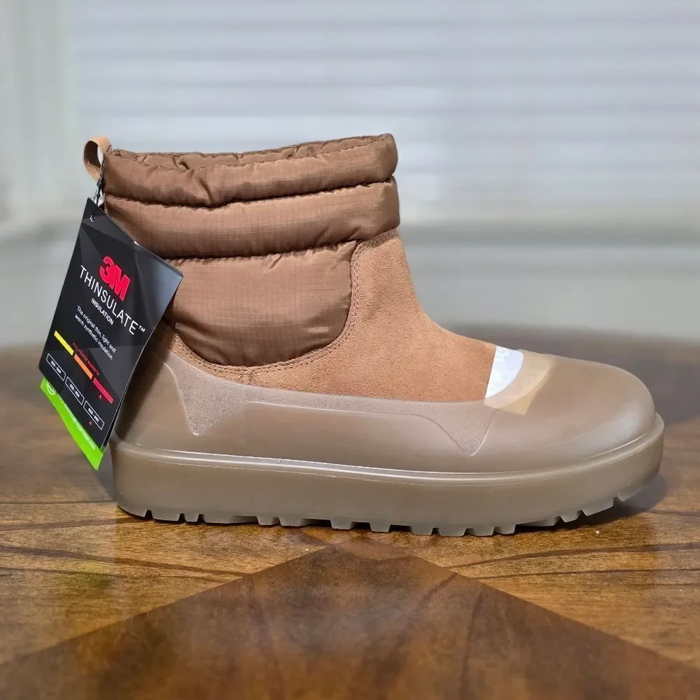 UGG Classic Mini Mod Chukka Boots 3M Chestnut Brown Men's 10 Fur Suede Insulate